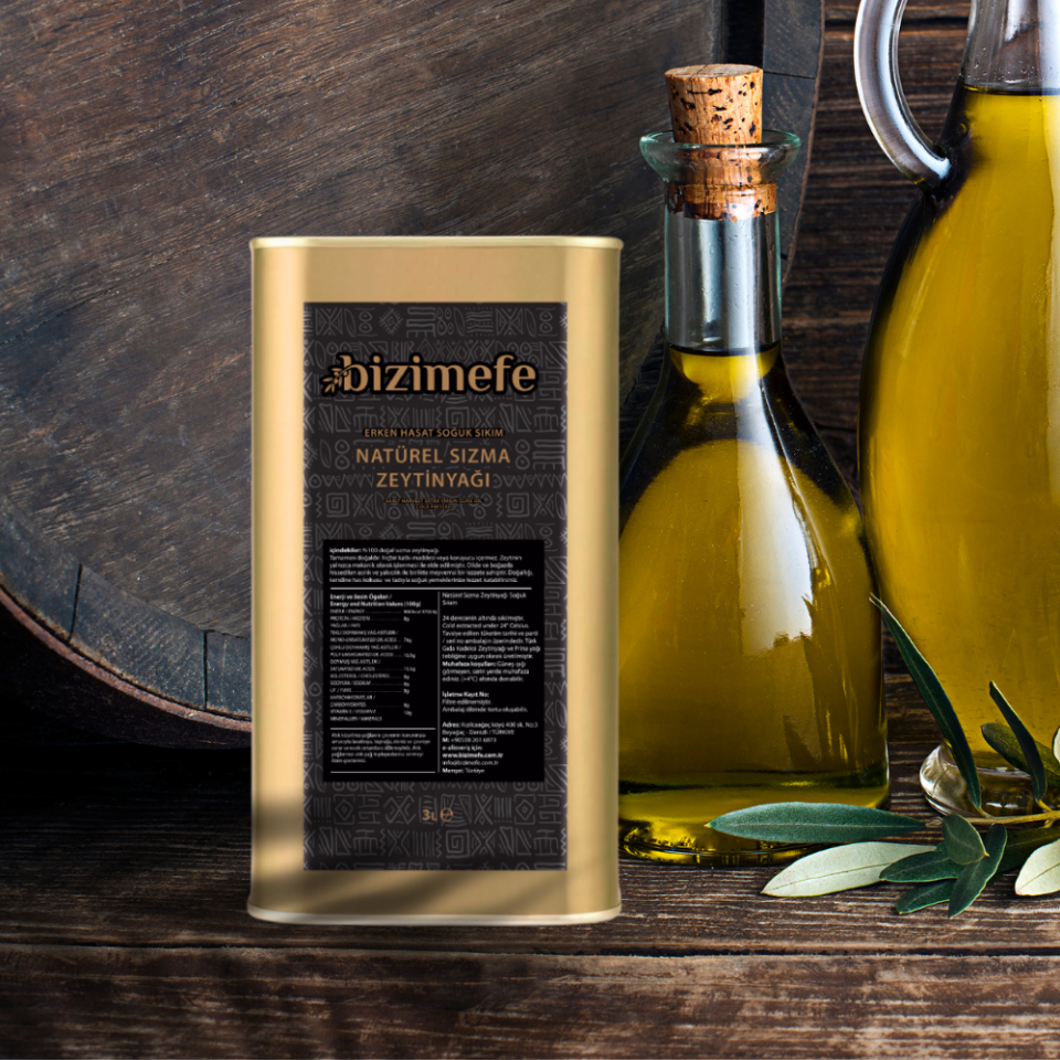 Erken Hasat Soğuk Sıkım Natural Sızma Zeytinyağı 3L