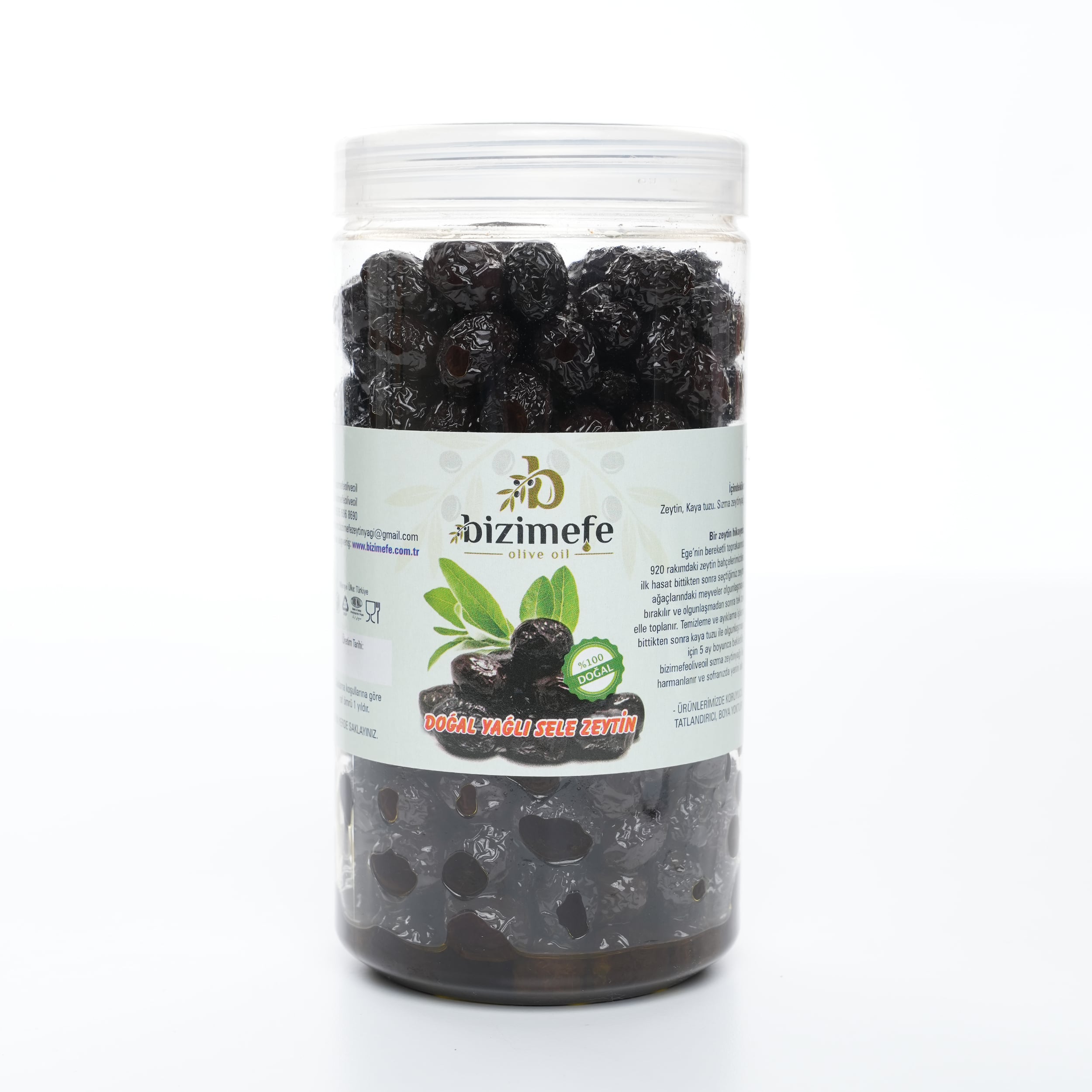 Bizimefe  Doğal Yağlı Siyah Sele Zeytin 2kg
