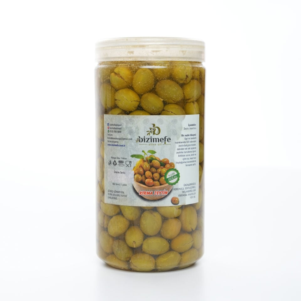 Bizimefe Doğal Yeşil Kırma Zeytin 2kg